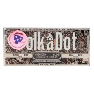 Cookies & Cream Swirl PolkaDot Mushroom Belgian White Chocolate 500mg