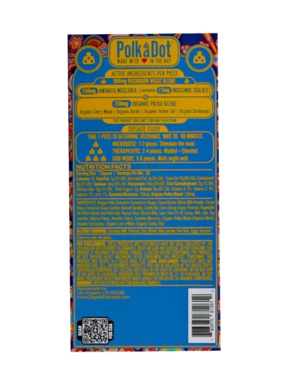 Butterlicious PolkaDot Magic Mushroom Belgian Chocolate 500mg - Image 2