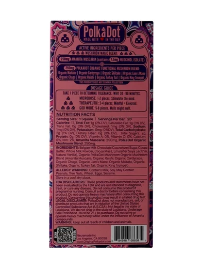 The Original PolkaDot Magic Mushroom Belgian Milk Chocolate 500mg - Image 2