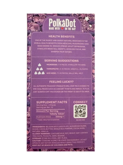 Milky Way PolkaDot Magic Mushroom Belgian Milk Chocolate 250mg Per Piece - Image 2