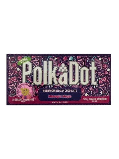Midnight Magic PolkaDot Magic Mushroom Belgian Dark Chocolate 250mg Per Piece