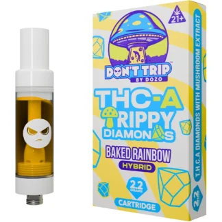 Baked Rainbow Don't Trip by Dozo THC-A Trippy Diamonds Cartridge 2.2G