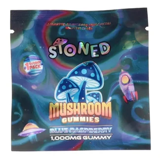 Blue Raspberry Stoned Amanita Muscaria Mushroom Gummies 1000MG