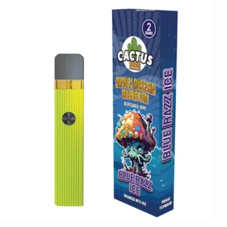 Blue Razz Ice Cactus Labs Amanita Muscaria Mushroom Vape Enhanced With HHC 2G