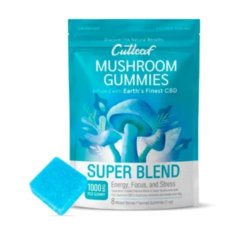 Super Blend Mixed Berries Cutleaf Mushroom CBD Gummies 1000mg