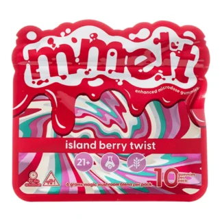 Island Berry Twist Mmelt Magic Mushroom Enhanced Microdose Gummies 6G