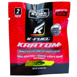Lemon Lime K-Fuel Kratom Lion's Mane Mushroom Gummies 2ct