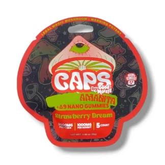 Strawberry Dream CAPS by Good Morels Magic Amanita+D9 Nano Gummies 5000mg