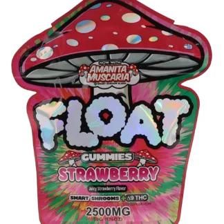 Strawberry Float Mushroom Gummies + Delta 9 THC 2500mg