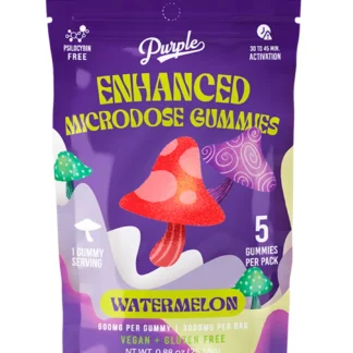 Watermelon Purple Organics Mushroom Enhanced Microdose Gummies 5ct